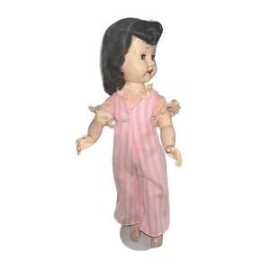 Vintage Walker Doll‎ FairyLand Toy Prod. Composition Sleepy Eye in pink outfit